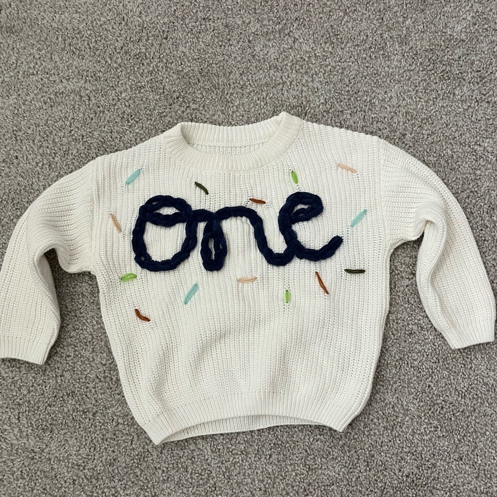 Baby “One” Sweater